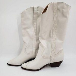 Schutz Allison White Pearl Leather Western Boot Size 6 B MSRP $168
